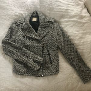Gap cropped tweed Moto jacket
